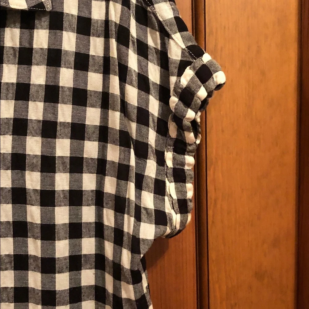 Jane and Delancey Black and White Gingham Shirt - Picture 3 of 6